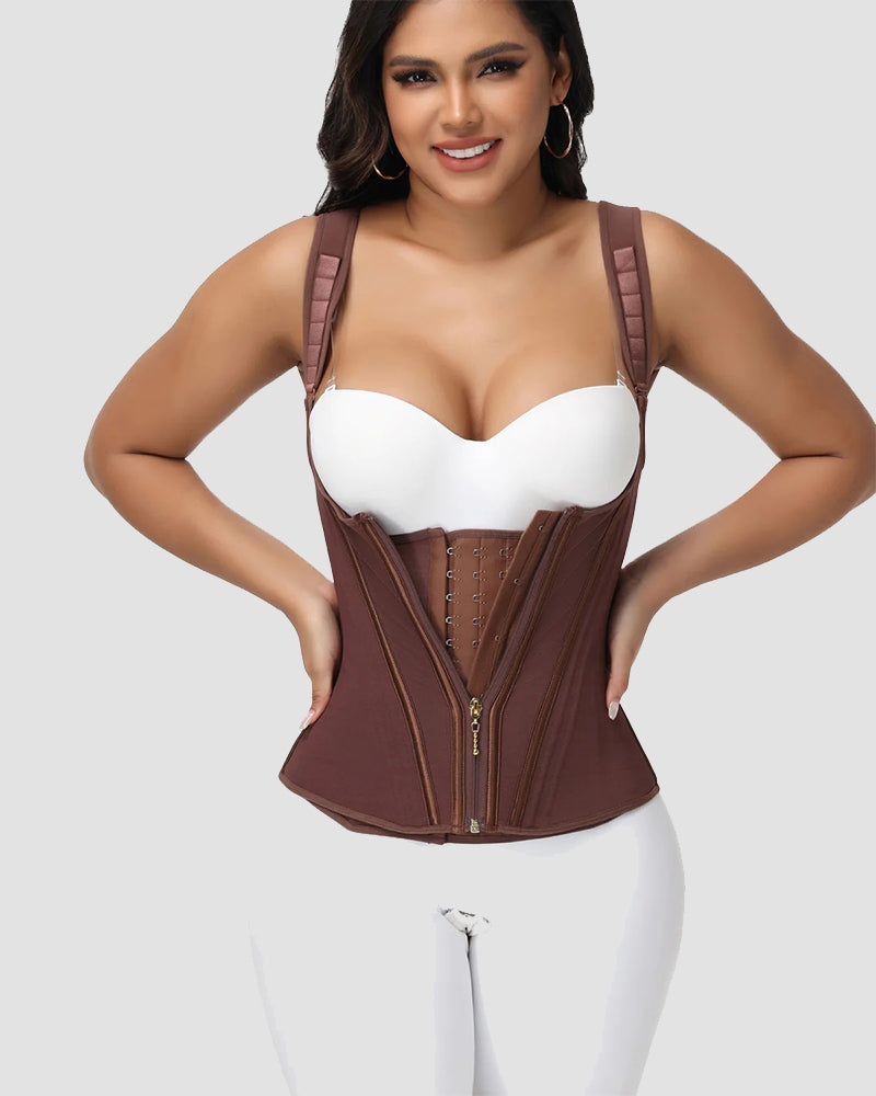 Shapshe® Open Bust Steel Bones Tummy Control Waist Trainer Vest