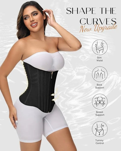 Shapshe® High Compression Curved Boned Waist Trainer