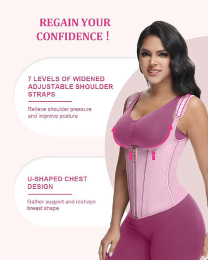 Shapshe® Open Bust Steel Bones Tummy Control Waist Trainer Vest
