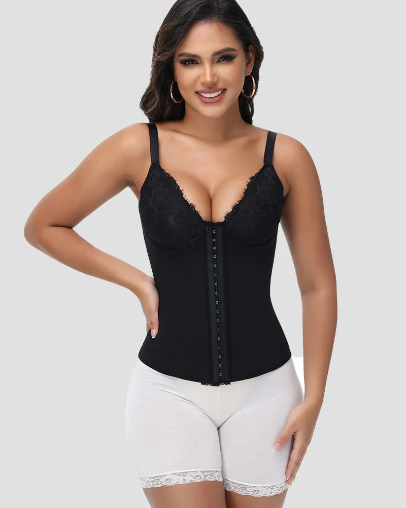 Shapshe® Sexy V Neck Lace Shapewear Vest Waist Trainer