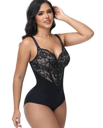 Shapshe® Sexy Lace Floral Butt Lifter Shapewear Bodysuit