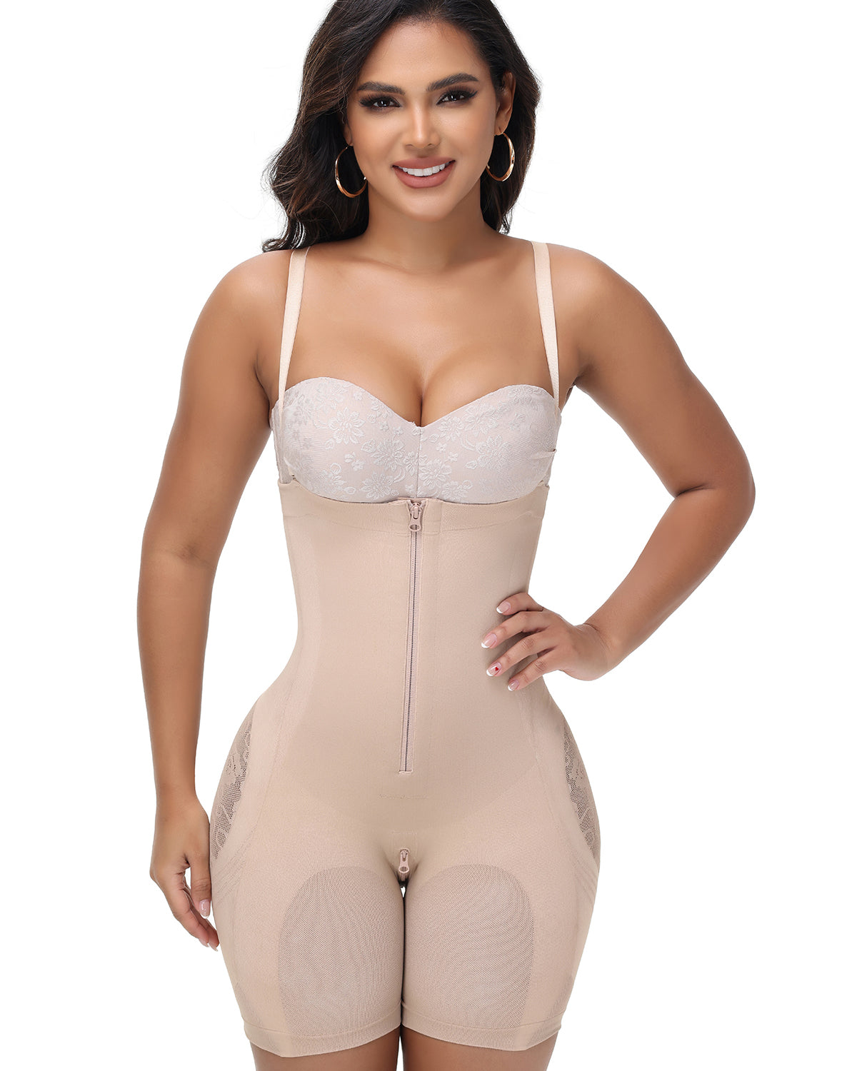 Shapshe® Lace Accent Faja Open Bust Body Shaper